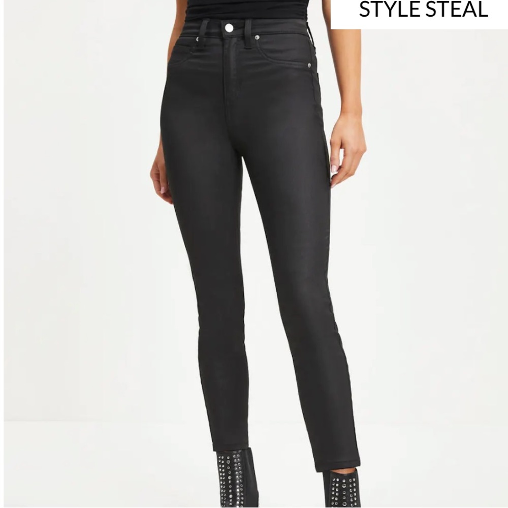 BROOKE MID RISE STRETCH CROP SKINNY JEANS - BLACK